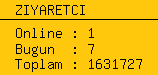 online ziyaretci sayacı